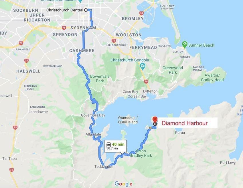 Diamond Harbour Hidden Gem Villa Christchurch Bagian luar foto